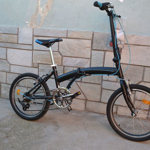 DHS Folding Bike folding bicycle new, 20" black, 6 speeds
