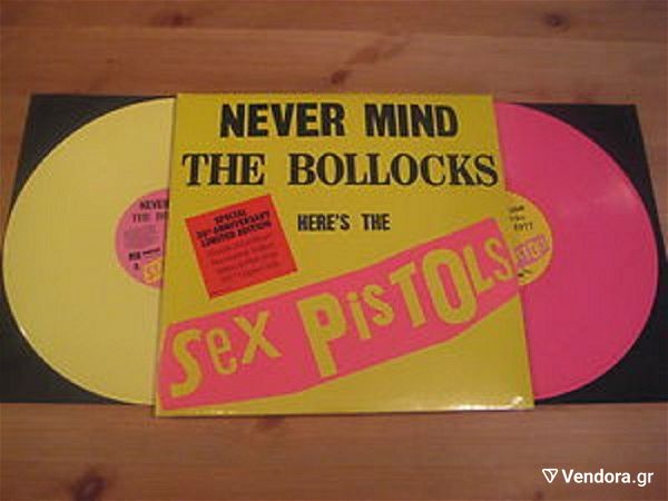  SEX PISTOLS Never Mind The Bollocks 35th Anniversary Edition 2012 diplo chromatisto almpoum (roz/kitrino) periorismenis ekdosis arithmimeno