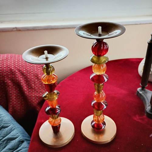 Brass candlesticks like new, set of 2 pieces