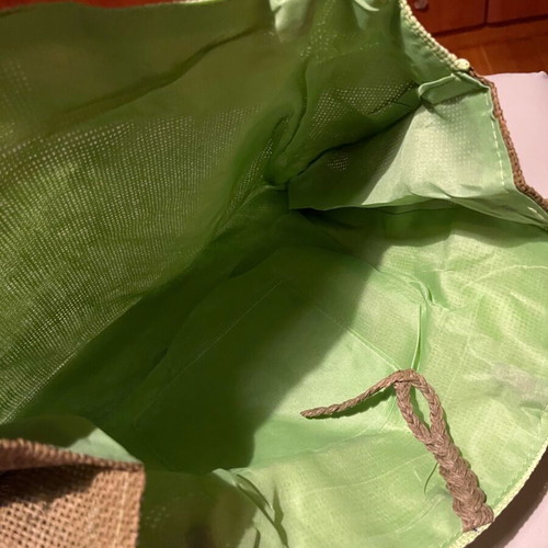 Beach bag new, pastel green shoulder