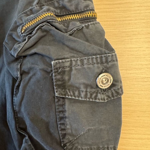 Cargo pants unisex new, size 33, black stonewashed