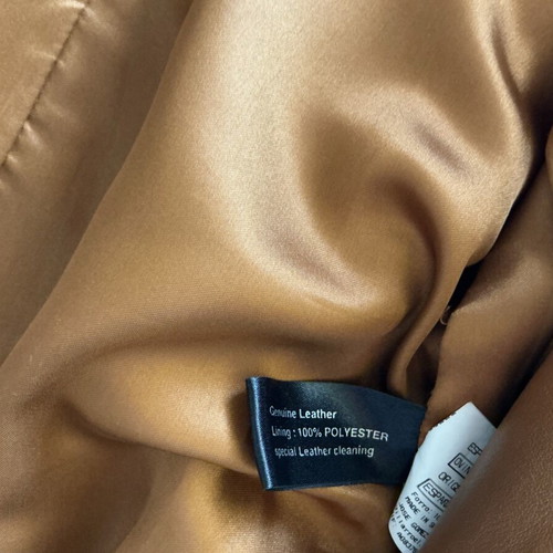 Biker jacket metallic gold like new, lamb leather, size 40