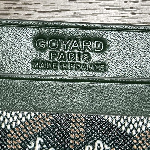 Goyard card holder, green