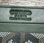 Goyard card holder, green