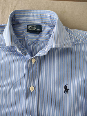 Polo Ralph Lauren παιδικό ριγέ πουκάμισο νούμερο 10 σαν καινούργιο, μπλε