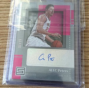 Κάρτα με υπογραφή Alec Peters Suns NBA Panini 2017 Ολυμπιακός 3/25