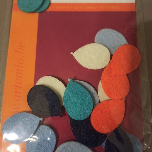 Craft materials balloons and foam flowers with felt