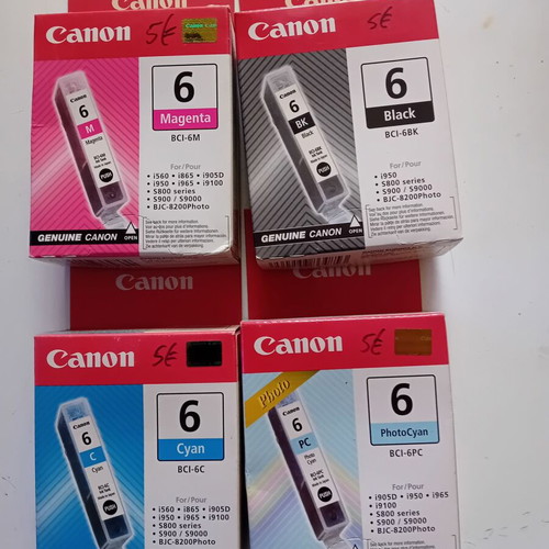 Canon printer ink cartridges like new, pack of 13, original & compatible