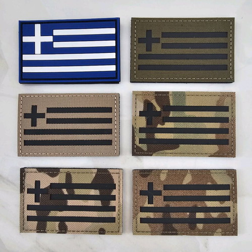 Greek flag patch with velcro