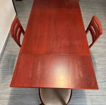 Extendable Dining Set solid cherry wood with 4 chairs used