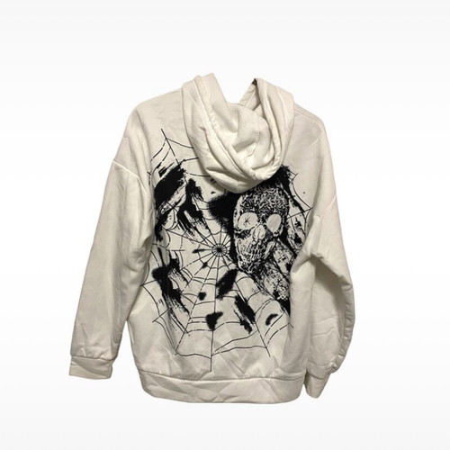 Shein white sweatshirt with back design like new, size M