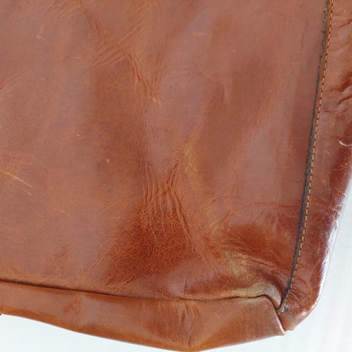 El Campero vintage leather shoulder bag brown like new