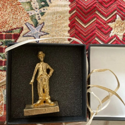 Charlie Chaplin Brass Figurine new with artist signature