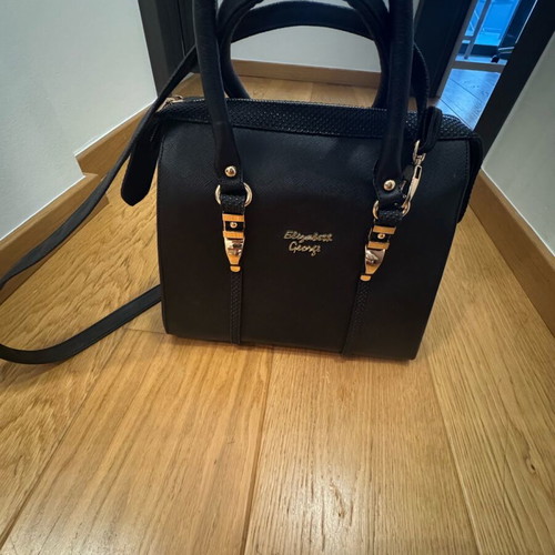 Elizabeth George leather bag black crossbody like new, unworn