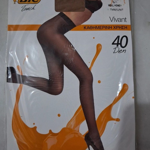 Bic tights new, pack of 4, beige and black
