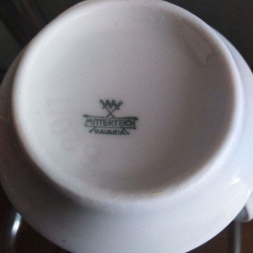 Porcelain milk jug like new, genuine Mitterteich Bavarian