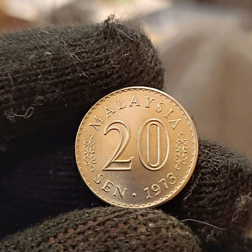 Malaysia 20 Sen Coin 1973 uncirculated (UNC)
