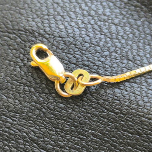 Italian 585 gold necklace like new with stones, 46 cm length