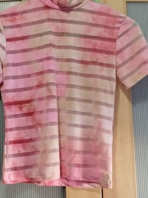 Love striped summer see-through blouse used, size M