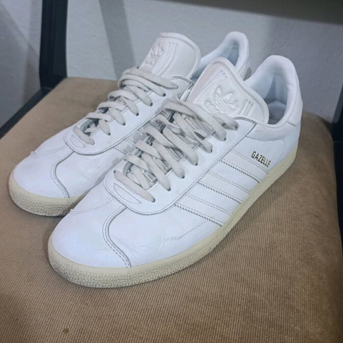 Adidas Gazelle used white sneakers size 43