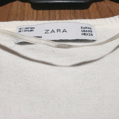 Zara white cardigan used, size XS