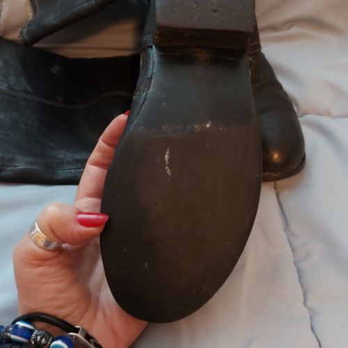 Pepe Jeans women's boots used, leather and denim
