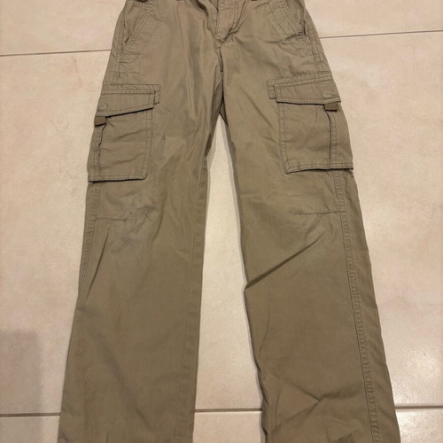 Benetton pants used for elementary boy, beige gabardine size 134 cm