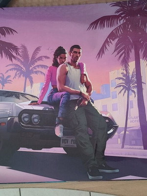 Συλλεκτικό Poster Grand Theft Auto VI καινούργιο, γυαλιστερή πλαστικοποίηση 72x41cm