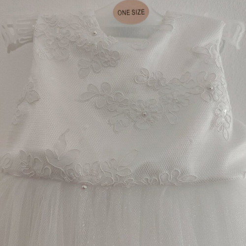 Baptism dress for 1 year old girl like new, handmade, white