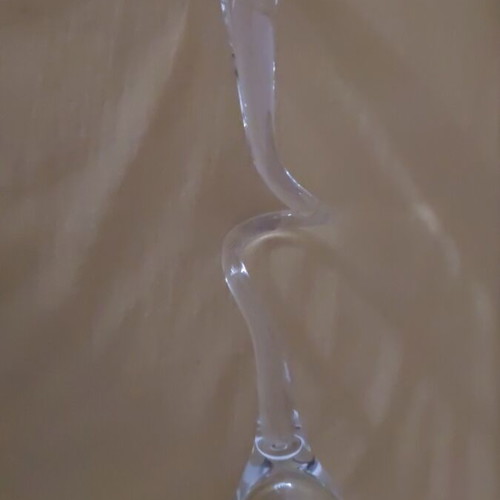 Glass candlestick used