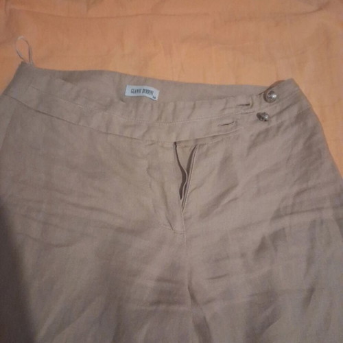 Linen pants Gianni Rodini new, beige, size XS