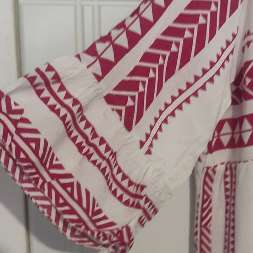 Summer dress new, white and red, fits up to XL