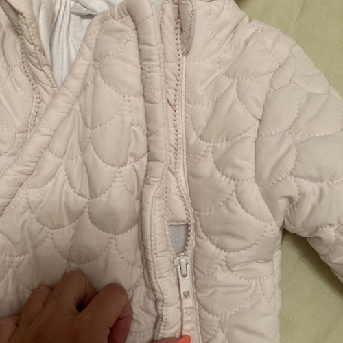 Baby snowsuit like new pale pink with warm lining