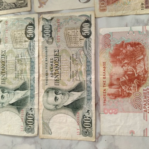 Old collectible banknotes, Greece