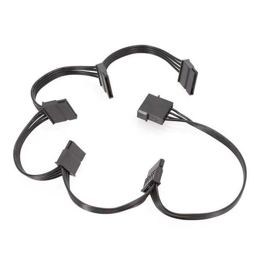 Molex power splitter cable to 5 SATA connectors new
