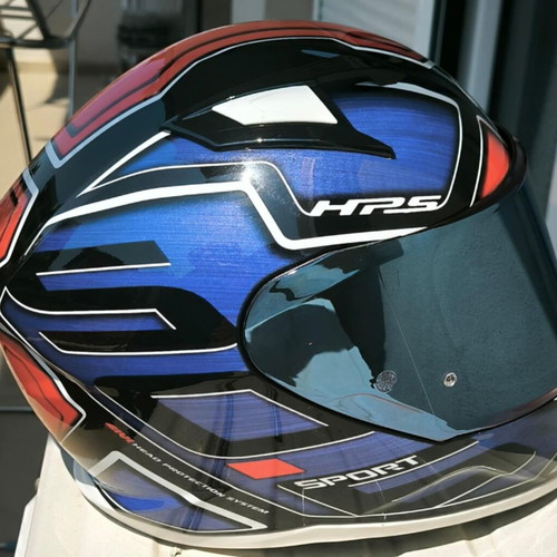 Givi H50.6 Sport helmet like new, Deep Blue/Red, size 56 small