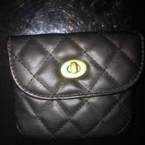 Black leather wallet for belt new