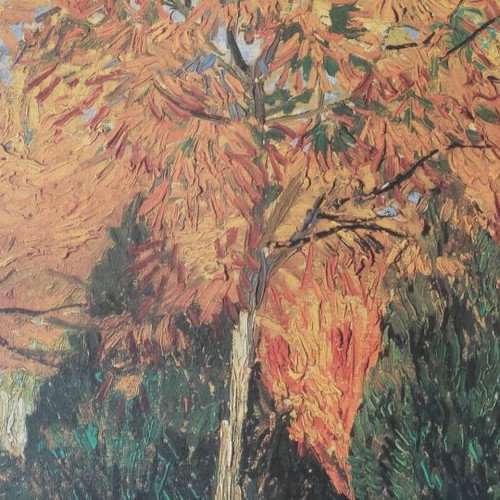 Oil painting 130x100 cm like new, Van Gogh Autumn Garden