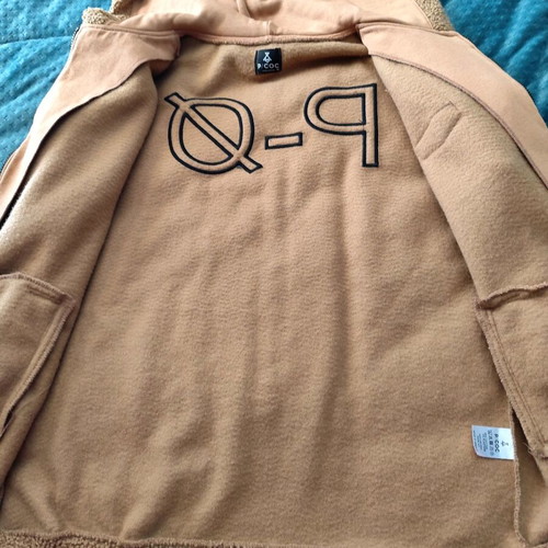 Men's oversized P/COC teddy jacket like new, brown, size S