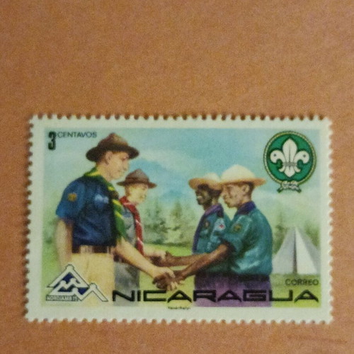 Nicaragua stamps with scout theme new
