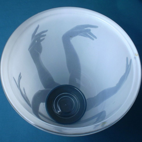 Fleria vase used, modern glass handmade signed artwork