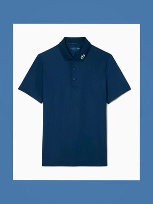 Lacoste Sport DH2341 UV Protect ανδρική μπλούζα πόλο για γκολφ σε navy, XXL