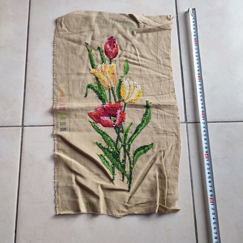 Embroidery used with floral design