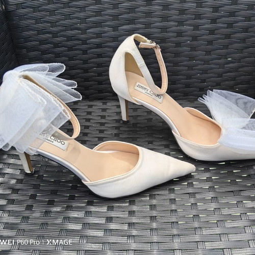 Jimmy Choo Averly 100 satin pumps used, size 40