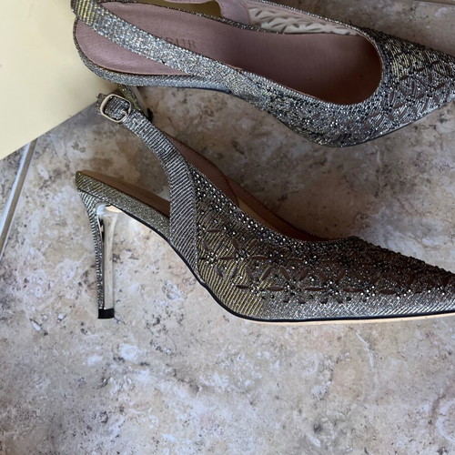 Menbur slingback pumps like new, gold with crystals, size 37