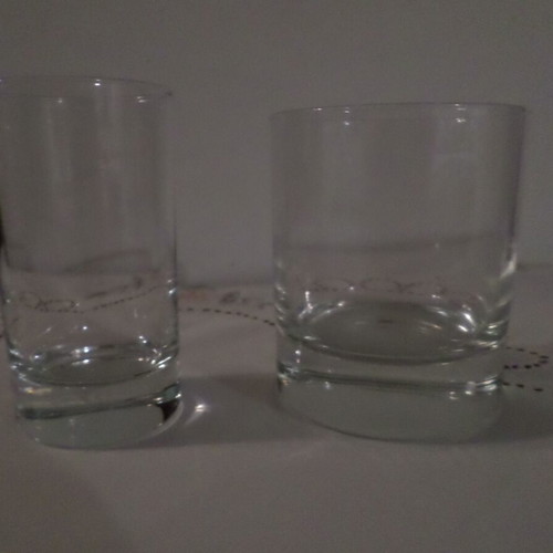 Glass set like new, 3 large and 7 small glasses