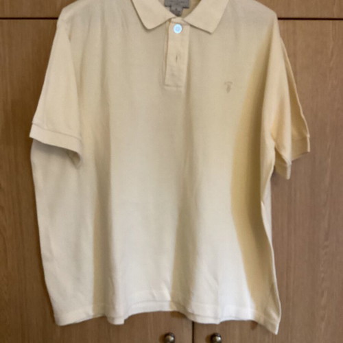 Trussardi Polo Shirt like new, soft yellow, 100% cotton, size M