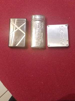Collectible Assos, Gauloise and Marlboro lighters used, set of 3