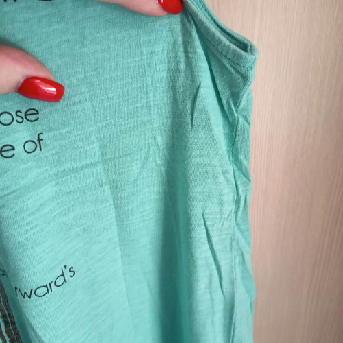 Shine 2gether women's blouse used, turquoise and silver, size M/L