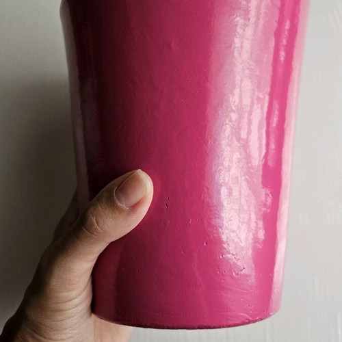 Fuchsia flower pot like new
